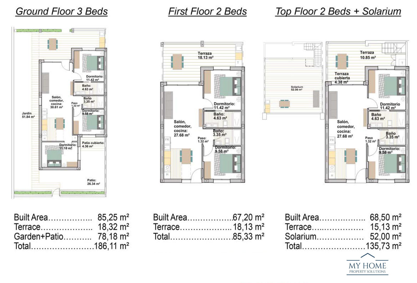 Apartamentos de 2 o 3 dormitorios en San Cayetano