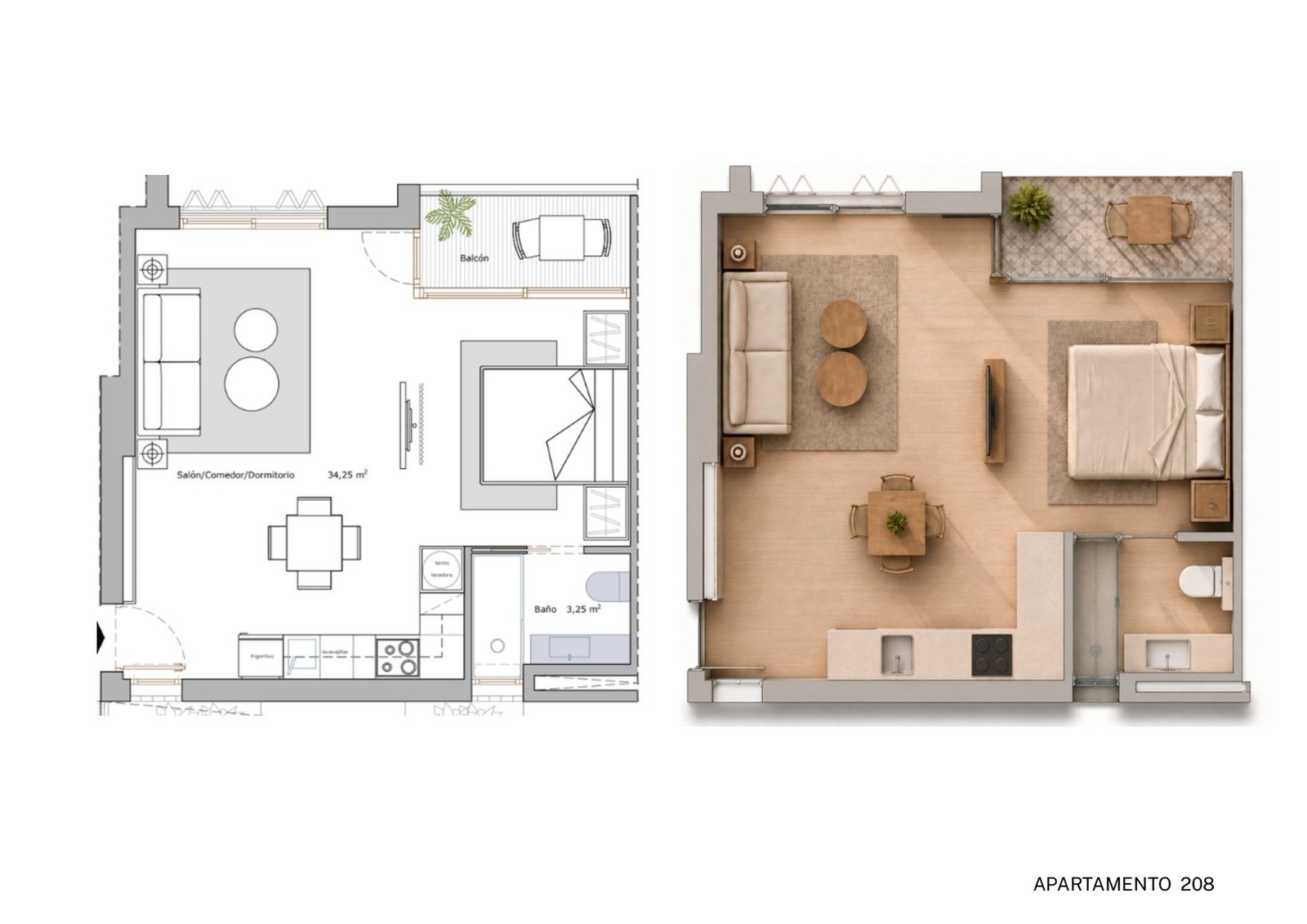 Ap. 208 Apartamentos turísticos en Lo Pagan