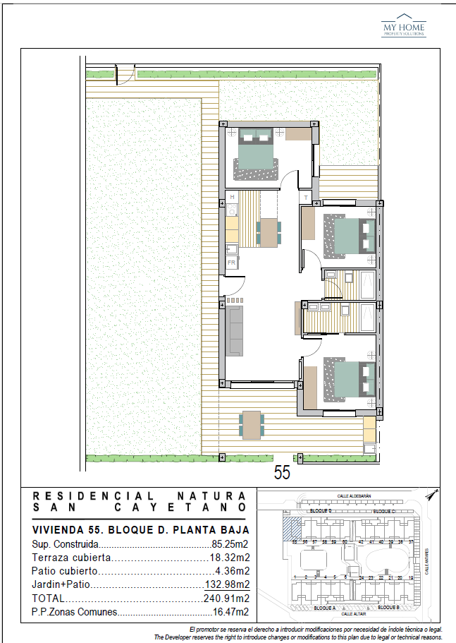 Apartamentos de 2 o 3 dormitorios en San Cayetano